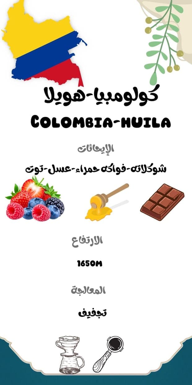 بطاقة محصول كولومبيا - هويلا